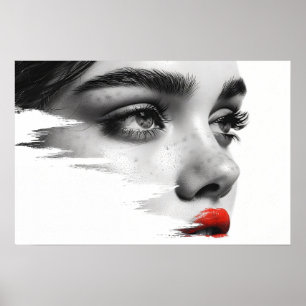 Poster Muse monochrome : un aperçu de la grâce