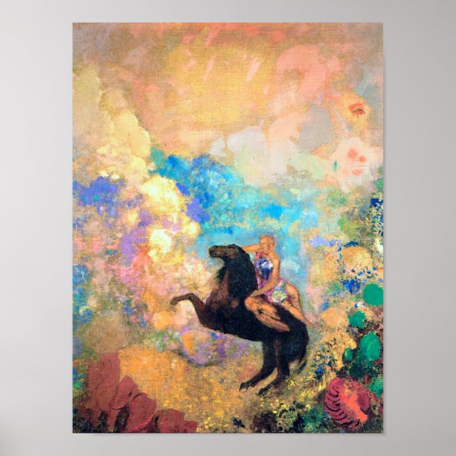 Poster Muse sur Pegasus, Redon (Devant)