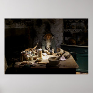 Poster Musée de la cuisine desplay d'une sorcière