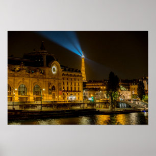 Poster Musée d'Orsay à Paris la nuit
