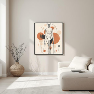 Poster Musée Moderne – Géométrie Féminine Abstraite X