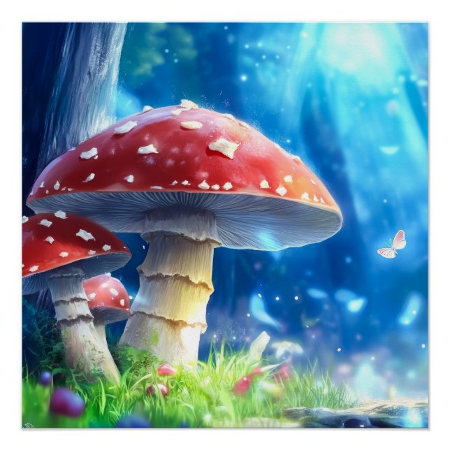 Poster Mushroom Forest (Devant)