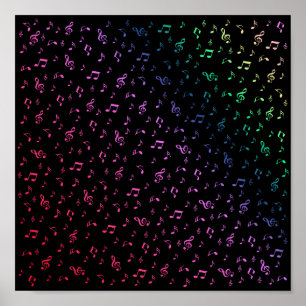 Poster music, musical, note, melody, black, sound, clef,
