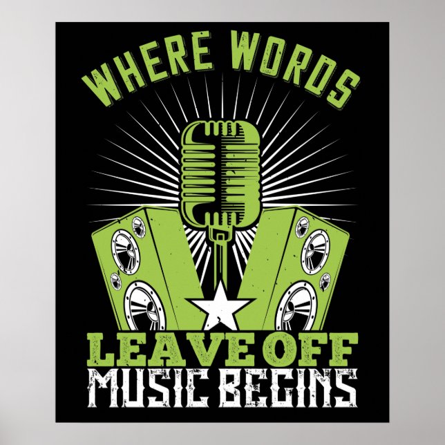 Poster Music - Where Words Leave Off Music Begins (Devant)
