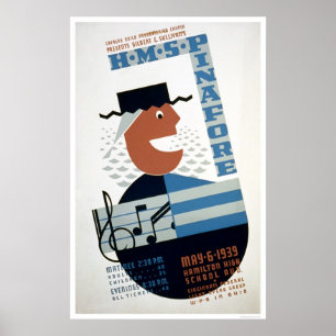 Poster Musical de chasuble de voie HMP WPA 1939