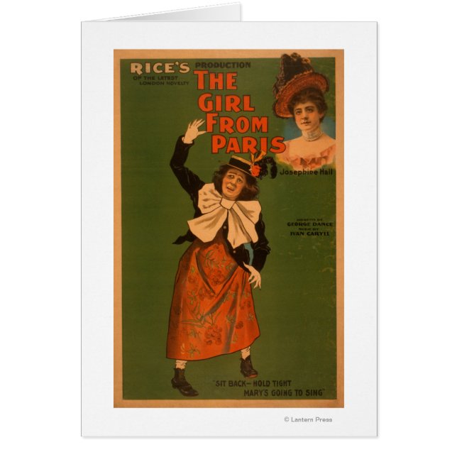 Poster musical du théâtre "La Fille de Paris" (Devant)