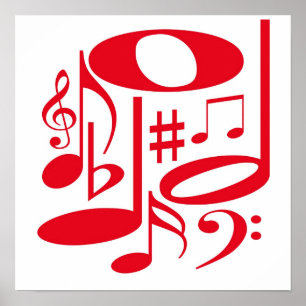 Poster musical rouge