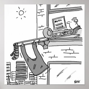 Poster Musicien Drôle Joueur Trombone