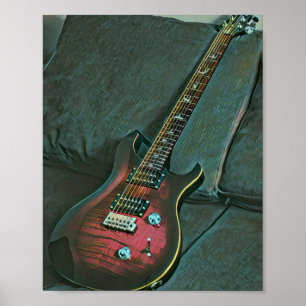 Poster musicien guitare amoureux cadeau