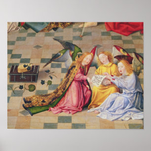 Poster Musiciens d'ange de panneau droit de retable