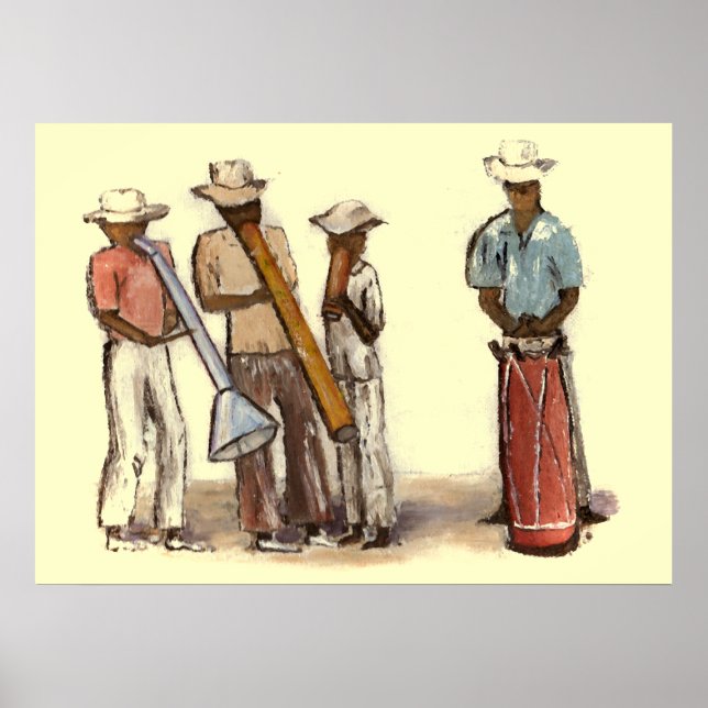 Poster Musiciens de rue haïtiens (Devant)