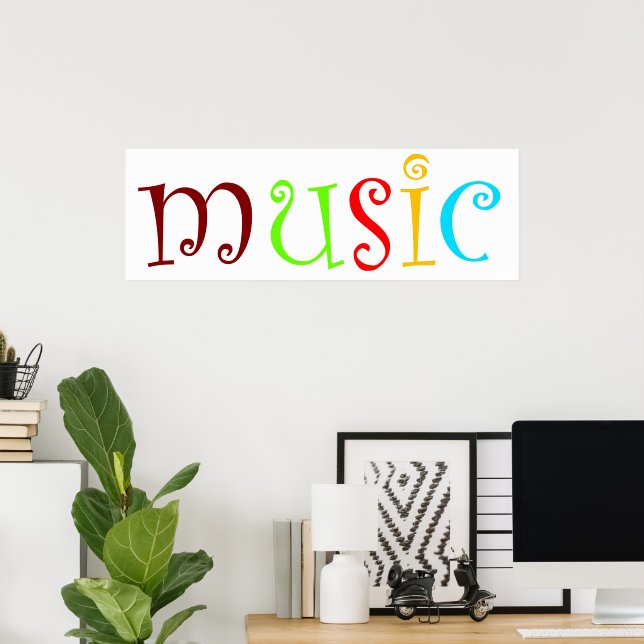 Poster Musique (Bureau à domicile)