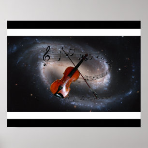 Poster Musique À Travers L'Univers ~Galaxie Spirale ~Viol