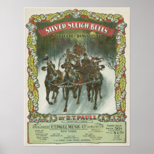 Poster Musique argentée de cru de Sleigh Bells