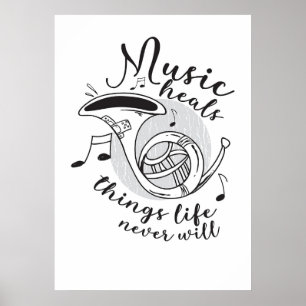 Poster Musique Art Musique Guérir la vie des choses