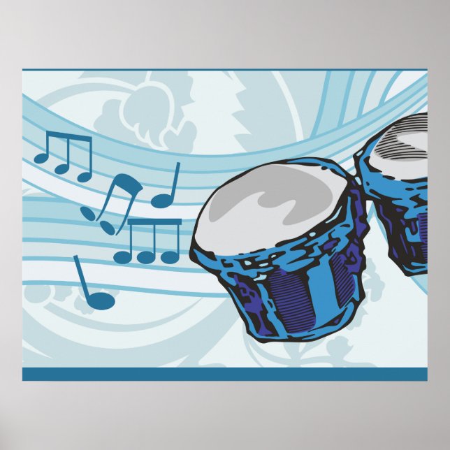 Poster Musique Bongo Drum (Devant)