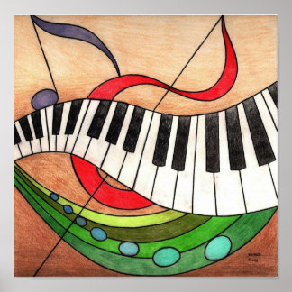Poster Musique colorée