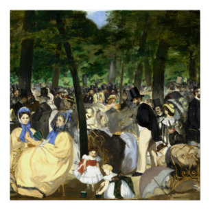 Poster Musique dans les Tullérias Edouard Manet