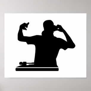 Poster Musique de club de Tourne-disques du DJ