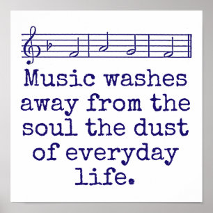 Poster Musique Éloignée De L'Âme - Citation Musique