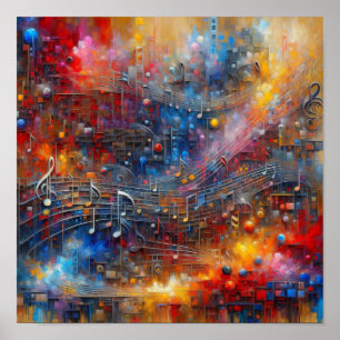 POSTER MUSIQUE ET COULEUR