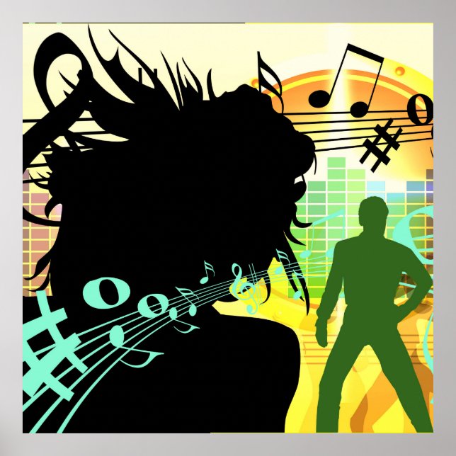 Poster Musique et notes (Devant)