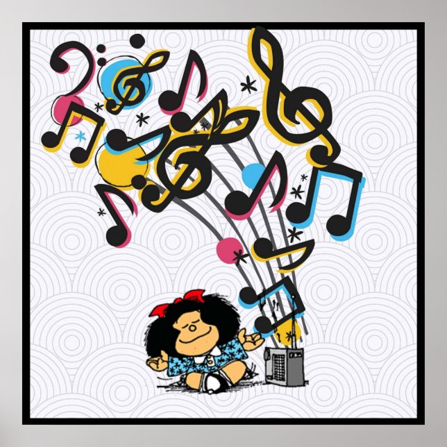 Poster Musique Mafalda vintage (Devant)