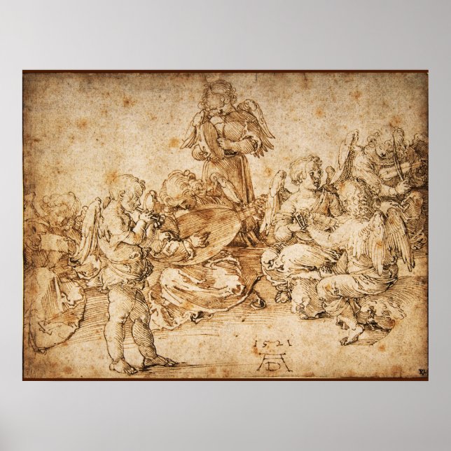 Poster Musique Making Angels par Albrecht Durer (Devant)