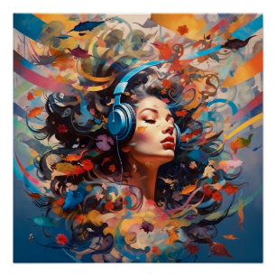 Poster Musique me nourrit