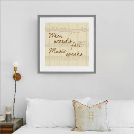 Poster Musique parle sans cadre