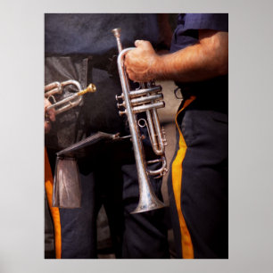 Poster Musique - Trumpet - Groupe de marche de la police