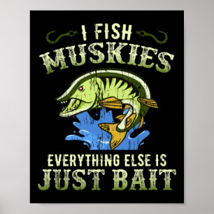 Poster Musky Fishing Idée cadeau Muskie Shirt