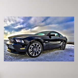 Poster Mustang de voiture de muscle d'automobile