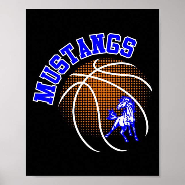 Poster Mustangs Sketll Fierté de Mustang Esprit de l'écol (Devant)