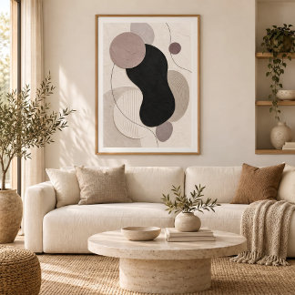 Poster Muted Orbit | Minimal Abstract Plaster Art Print
