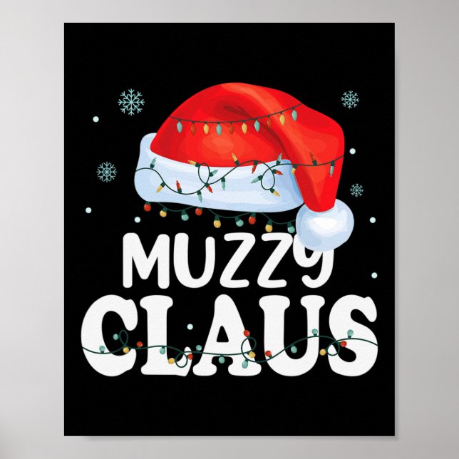 Poster Muzzy Claus Xmas Famille Matching Funny Grand-mère (Devant)
