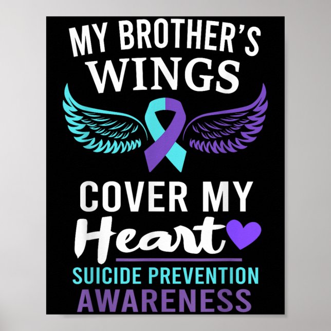 Poster My Brother's Wings Cover Heart Suicide Awareness R (Devant)