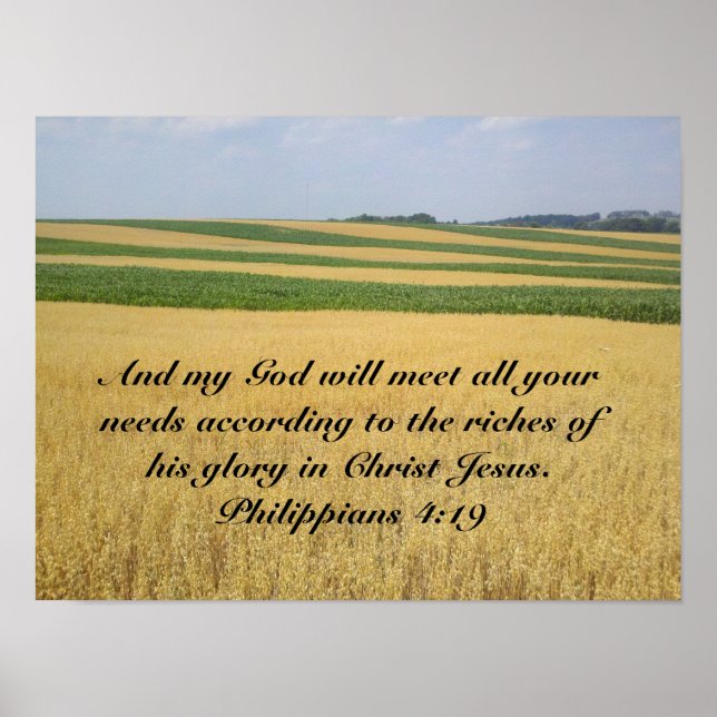 Poster My God will supply (Vorne)