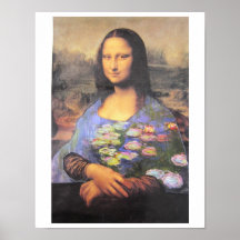 My New Dress - Mona Lisa in a Monet - collage 2024