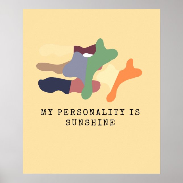 Poster My Personality is Sunshine (Devant)