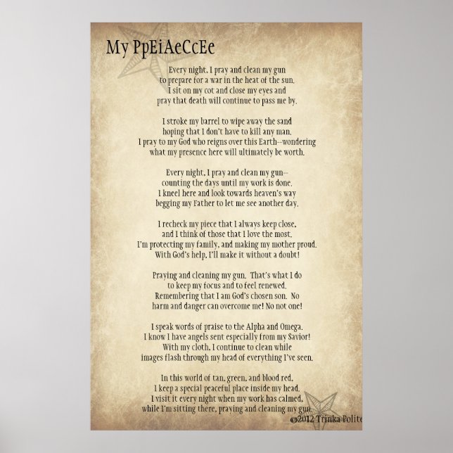 Poster My PpEiAeCcEe ©2012 par Trinka Polite (poster) (Devant)