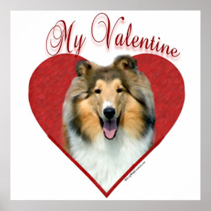 Poster My Rough Collie Valentine