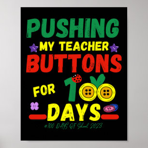 Poster My Teachers Buttons 100 Jours Fun School 2023
