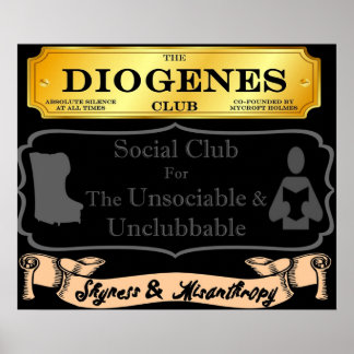 Poster Mycroft Holmes Diogenes Club Pour L'Insociable