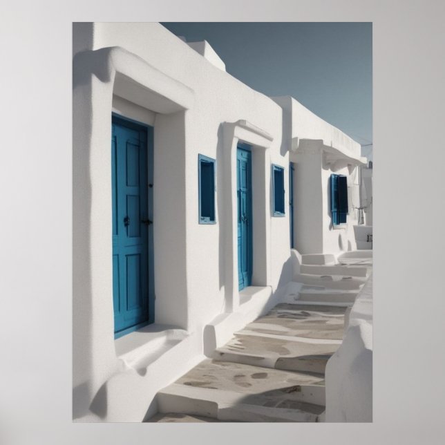 Poster Mykonos Grèce Travel (Devant)