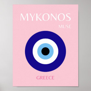 Poster Mykonos Muse, Mykonos, Rose