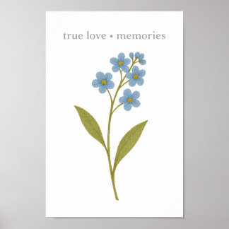 Poster Myosotis — Amour vrai, souvenirs 