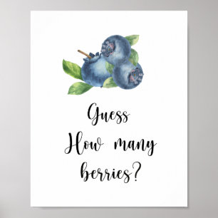 Poster Myrtille - devinez combien de baies