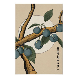 Poster Myrtilles japonaises