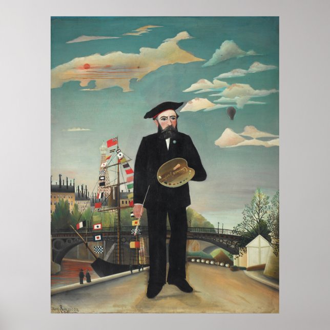 Poster Myself Portrait Paysage 1890, Henri Rousseau (Devant)